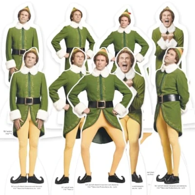 Abbildung von Star Cutouts Buddy Elf Weihnachten Tischdeko