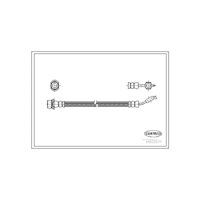 Abbildung von CORTECO 19033577 Bremsschläuche Hinterachse 285 TOYOTA: Avensis II Schrägheck