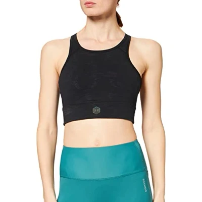 Abbildung von Under Armour Damen Sport Bra Rush Metallic Bra, Schwarz, MD, 1351057 001