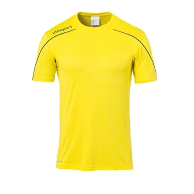 Abbildung von uhlsport Stream Tshirt print für Kinder, Größe: 116, Limonengelb/schwarz