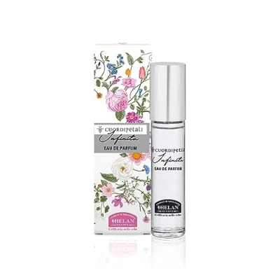 Abbildung von Helan, Cuor di Petali, Infinita, Eau de Parfum, Zitrusfrüchte, fruchtig und blumig, mit rosa Grapefruit schwarzen Johannisbeeren, 10 ml, hergestellt in Italien