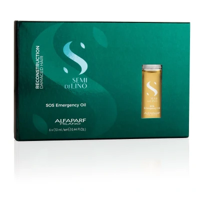Abbildung von Alfaparf Ampullen Semi di Lino Reconstruction SOS Emergency Oil 6x13ml