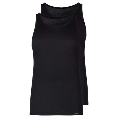 Abbildung von Skiny Herren Shirt Collection Tank Top 2er Pack Unterhemd, Schwarz (Black 7665), Large (Herstellergröße: L)
