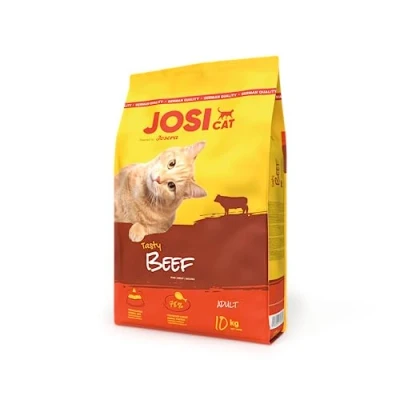 Abbildung von JosiCat Tasty Beef (1 x 10 kg) Adult Premium Trockenfutter für Katzen mit herzhaftem Rind sehr gut verträgliche Rezeptur Powered by JOSERA Katzenfutter Alleinfuttermittel 1er Pack