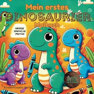 Abbildung von Mein erstes Dinosaurier Malbuch für kleine Entdecker ab 2 Jahren mit 50 fröhlichen Motiven zum ausmalen und erforschen