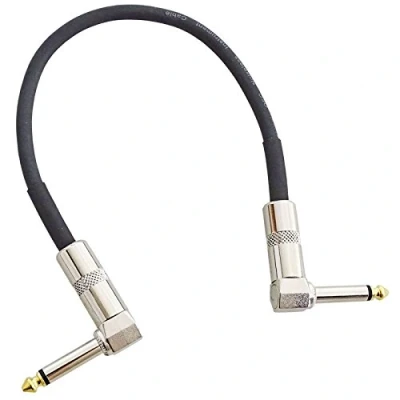 Abbildung von keepdrum GC028 Patchkabel 6,3mm Klinke Winkelstecker Mono 30cm
