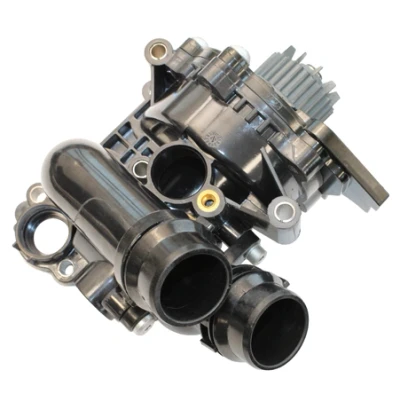 Abbildung von METZGER 4007005 Wasserpumpe mit Thermostat, ohne Sensor mechanisch Aluminiumgehäuse, Gehäuse AUDI: A4 B8 Avant, A6 C7 A5 Sportback