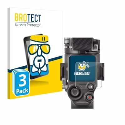 Abbildung von BROTECT Schutzglas für DJI RS 4 Pro (3 Stück) Schutzfolie Panzer Folie Glas [Extrem Kratzfest 9H, Anti Fingerprint, Ultra Transparent]