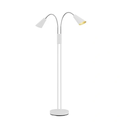 Abbildung von Lucande Stehleuchte Medira, Höhe 124 cm, zweiflammig, weiß