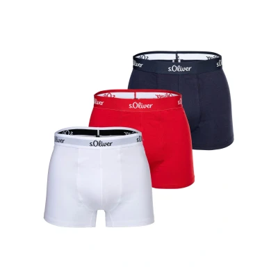Abbildung von s.Oliver Herren Jh 34b_ls_1 Boxershorts, rot blau weiß, S (3er Pack)