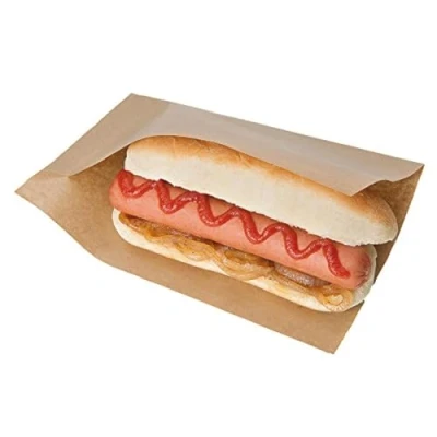 Abbildung von Garcia de Pou 100 Einheit, geöffnet Pack Tasche für Häppchen, Hot Dogs in Box 35 gsm, 15 x 13/10 cm, Papier, natur, 10 30 cm