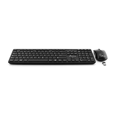 Abbildung von MediaRange Funk Tastatur und optische 3 Tasten Maus Set, QWERTZ, schwarz
