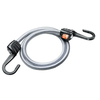 Abbildung von Master Lock 3036EURDAT Gummi Spannseil mit Haken [120 cm langes Spannseil] [Stahlhaken] Ideal zum Transportieren, Verpacken und Sichern von Lasten