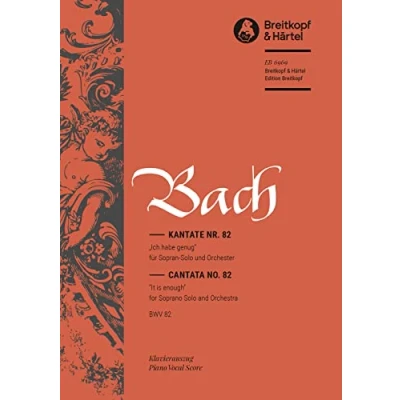 Abbildung von Kantate BWV 82 Ich habe genug (genung) Mariae Reinigung Fassung für Sopran Klavierauszug (EB 6969): (Ich genung),