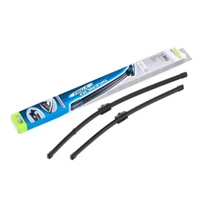 Abbildung von Scheibenwischer Valeo Silencio X.trm, Flat Blade Set 574346 vorne Rahmenlos Stiftbefestigung VOLKSWAGEN: Touran I, Caddy 3 Kombi