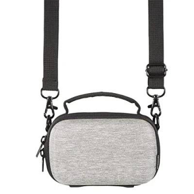 Abbildung von Hama Kameratasche Hardcase Ambato 80R Kamera Tasche Grau, Schutz Hülle Cover Foto Etui Camera Bag Gürtelschlaufe Digital