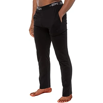 Abbildung von Enzo Herren Schlafanzughose, elastischer Bund, Nachtwäsche, PJ weicher Jersey, Loungewear Gr. M, Schwarz