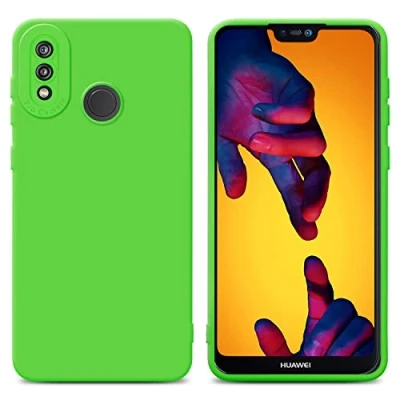 Abbildung von Cadorabo Hülle kompatibel mit Huawei P20 LITE 2018 NOVA 3E Schutzhülle TPU Silikon Case Liquid Design Kameraschutz Slim Kratzfest Gummi für in Grün