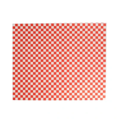 Abbildung von Feuilles en papier rouge blanc pour hamburger 28x34cm