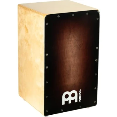 Abbildung von Meinl Percussion Woodcraft Cajon Instrument Große Trommelkiste mit Snare und tiefem Bass Sound Schlagfläche Espresso Burst (WC100EB)