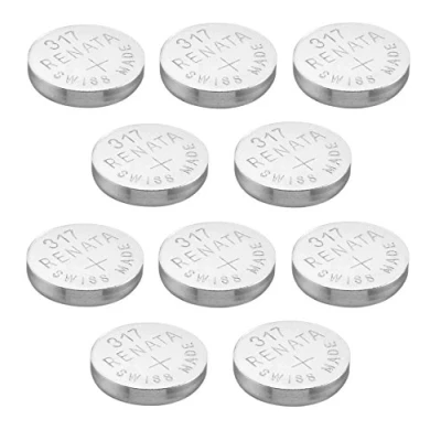 Abbildung von 10 x Renata 317 Knopfzellen Batterie / Uhrenbatterie Swiss, Silberoxid, 1,5 V (SR516SW