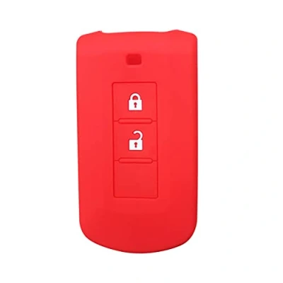 Abbildung von OTMIK Silikon Autoschlüssel Hülle Passend für Mitsubishi L200 Xpander ASX Outlander Mirage Eclipse Cross Pajero Sport Lancer Key Shell Zubehör (Rot)