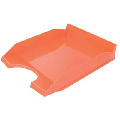 Abbildung von OFFICE PRODUCTS 18016021 07 Briefkorb für den Schreibtisch, Polystyrene/PP, A4, orangenfarbig