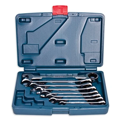 Abbildung von Omega Mechanix M2308 Ratschen Schraubenschlüssel set 8 Stück 8, 10, 12, 13, 14, 15, 17 und 19 mm CR V Profi Qualität