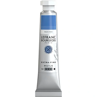 Abbildung von Lefranc Bourgeois 404961 extra feine Ölfarbe in Künstlerqualität aus hochwertigen Pigmenten, lebendige Farben, hohe Lichtechtheit, 20ml Tube Königsblau