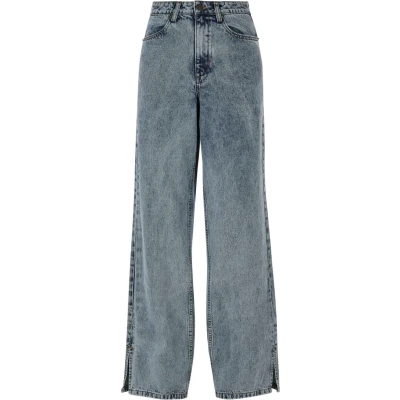 Abbildung von Urban Classics Flared Jeans, Damen, Größe: 34, Tinted lightblue washed