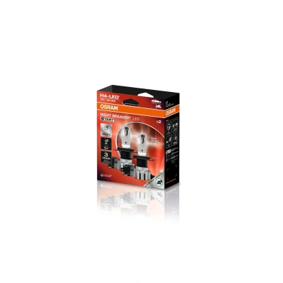 Abbildung von OSRAM NIGHT BREAKER LED START H4, Fern und Abblendlicht mit Straßenzulassung, bis zu 230% mehr Helligkeit, 6000 K, 12 V