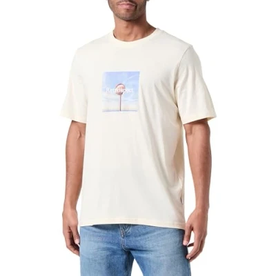 Abbildung von Jack &amp; Jones Tshirt print, Herren, Größe: Large, Sand