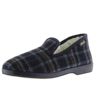 Abbildung von Victoria Shoes Confortable Cuadros Slipper, Herren, Größe: 44, Marino Schuhe