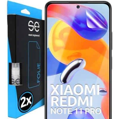 Abbildung von s.e Schutzfolie für Xiaomi Redmi Note 11s, 2 Stück, Full Screen, Positionierhilfe, 11s Schutzfolie, transparente Displayfolie, funktionierende Alternative zu Schutzglas