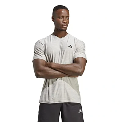 Abbildung von adidas Performance Train Essentials Stretch Tshirt Sport Tshirt, Herren, Größe: Small, Solid grey/white/black