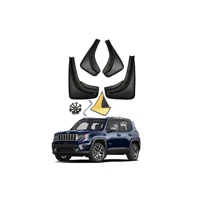 Abbildung von YLOXFW Auto Schmutzfänger Kotflugel für J EEP Renegade 2016 2023 Custom Vordere Hintere Spritzschutz Gümmi Kotflügelschutz Radabdeckungen Fender Mud Guard Flaps,Senden 1 Autowaschtuch