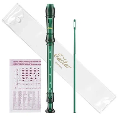 Abbildung von Eastar ERS 1GG GPPS 3 Piece C German style Soprano Recorder，Dark green