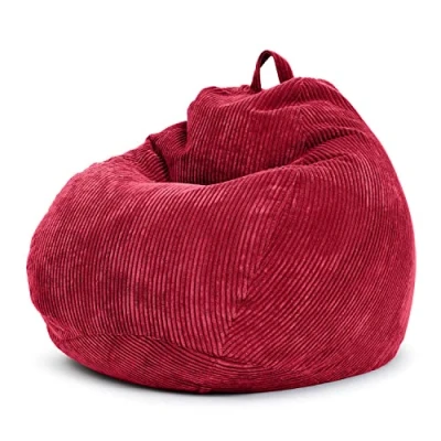 Abbildung von Green Bean Sitzsack Scoop Cord (Indoor 90x110cm EPS Perlen Füllung &amp; Cordstoff, Kuschelig Weich Waschbar Drinnen Bodenkissen Liegekissen Sitzkissen), Sitzhocker Relax Sessel Kinder Erwachsene Stoff