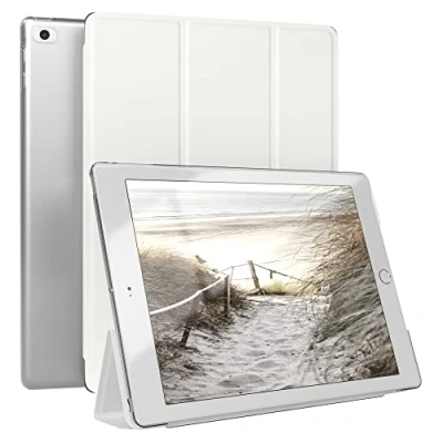 Abbildung von EAZY Case Schutzhülle für iPad 5/6 Air 1 2 Hülle 9.7 Zoll Smart Cover Tablet Smartcase zum Aufstellen Klapphülle mit Standfunktion Sleep Wake Up Funktion Tasche Kunstleder Etui Weiß