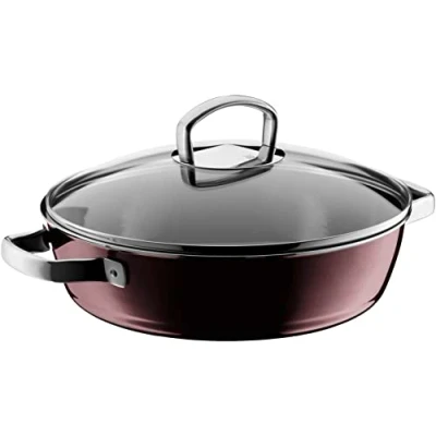 Abbildung von WMF Schmorpfanne, Fusiontec (1 tlg., Servier / Bratpfanne mit Deckel 28 cm (V 4,1l, Höhe 22 cm), optimal für Herdplatten Ø