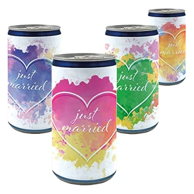 Abbildung von 12 x City Secco 10% Vol. &quot;Just Married&quot; Farbklecks inkl. EINWEGPFAND