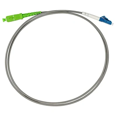 Abbildung von Axing OAK 1 43 Optisches Adapter Kabel LWL Patchkabel SMF Glasfaser LC/UPC auf SC/APC Stecker m