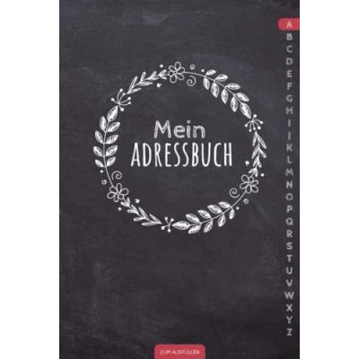 Abbildung von Mein Adressbuch: Handliches Kontaktbuch mit Telefonregister und Geburtstagskalender Schwarzes Telefonbuch klein DIN A5 Register A Z alphabetisch ... E Mail, Adresse, Geburtstag Hardcover