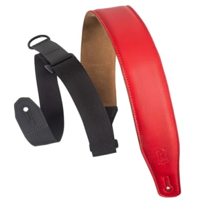Abbildung von Levy&#039;s MRHGS Red Gitarrengurt Right Height Garment Leather Suede Backing Padded 2 1/2&quot;