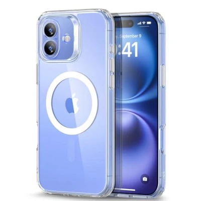 Abbildung von ESR für iPhone 16 Plus Hülle (4 in 1) Set, Transparente Matte mit Displayschutzfolie, Kompatibel MagSafe, Militärnorm Schutz, Classic Serie, Klar