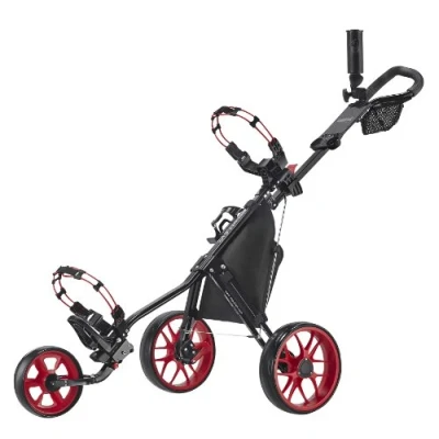 Abbildung von Caddytek Unisex Erwachsene CaddyLite Superlite Golfwagen mit 3 Rädern Golf Schubkarre, schwarz/red