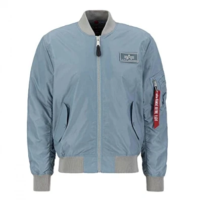Abbildung von Alpha Industries MA1 Bomberjacke, Herren, Größe: 3XL, Grey blue