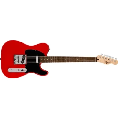 Abbildung von Squier by Fender Sonic Telecaster, E Gitarre, Lorbeergriffbrett, Schwarze Schlagplatte, Torino Rot