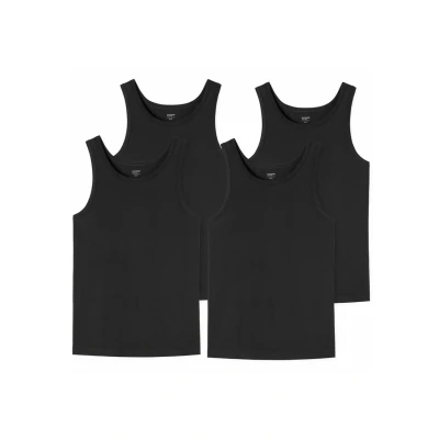 Abbildung von Schiesser 4ER PACK Unterhemd/shirt, Herren, Größe: XXL, Schwarz