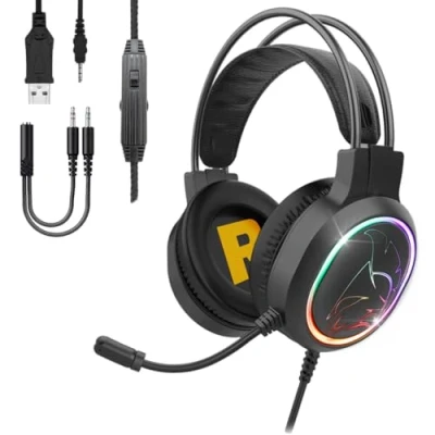 Abbildung von Empire Gaming 2024 Neu Icarus S17 Headset für PS5, PS4, Xbox One/Serie, PC, Mac, Smartphones, Tablets, Fernbedienung, HD Stereo Sound, Flexibles Mikrofon, Schwarz
